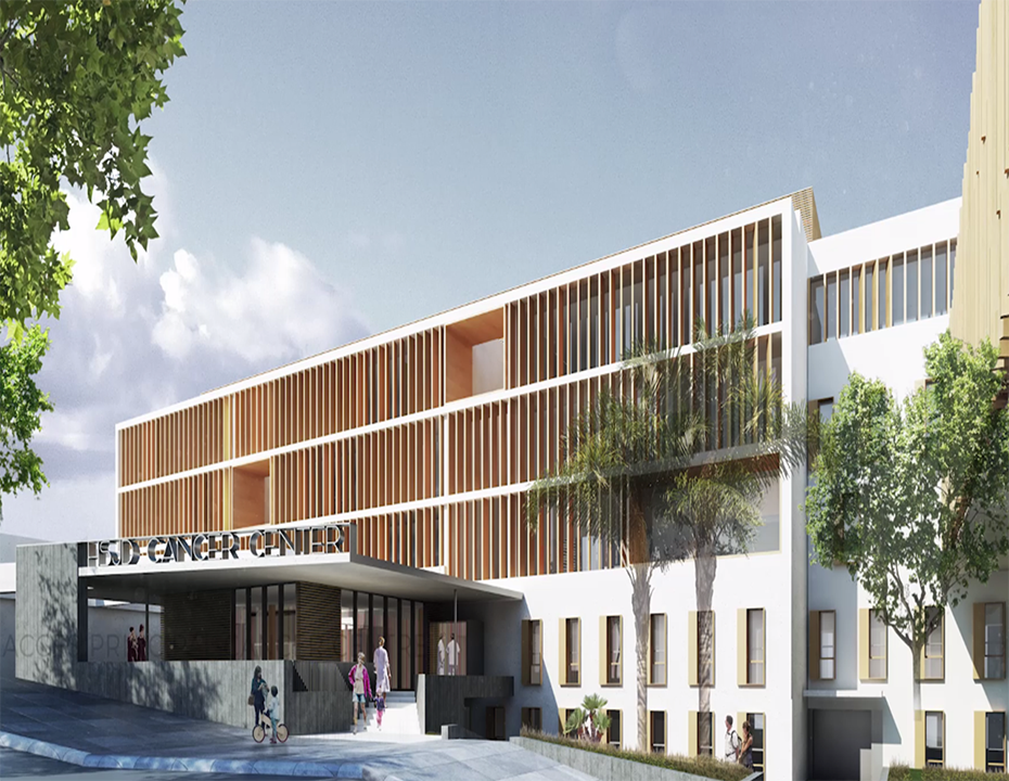 A model of the Pediatric Cancer Center that is being established